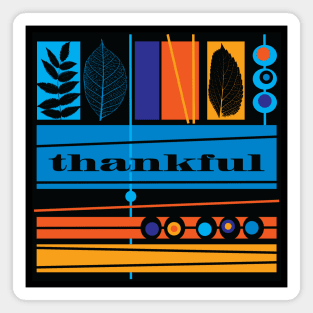 Mid-Century Modern Thankful Magnet